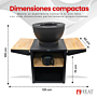 HEAT Kjok Cocina Exterior Ø56 cm Negro