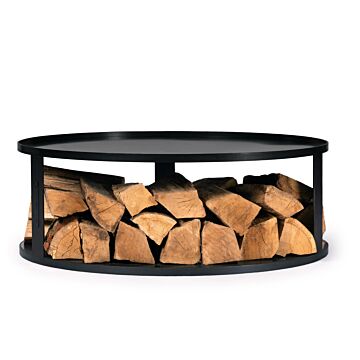 Base CookKing para básculas de fuego con almacenamiento de madera 82 cm producto foto con madera

