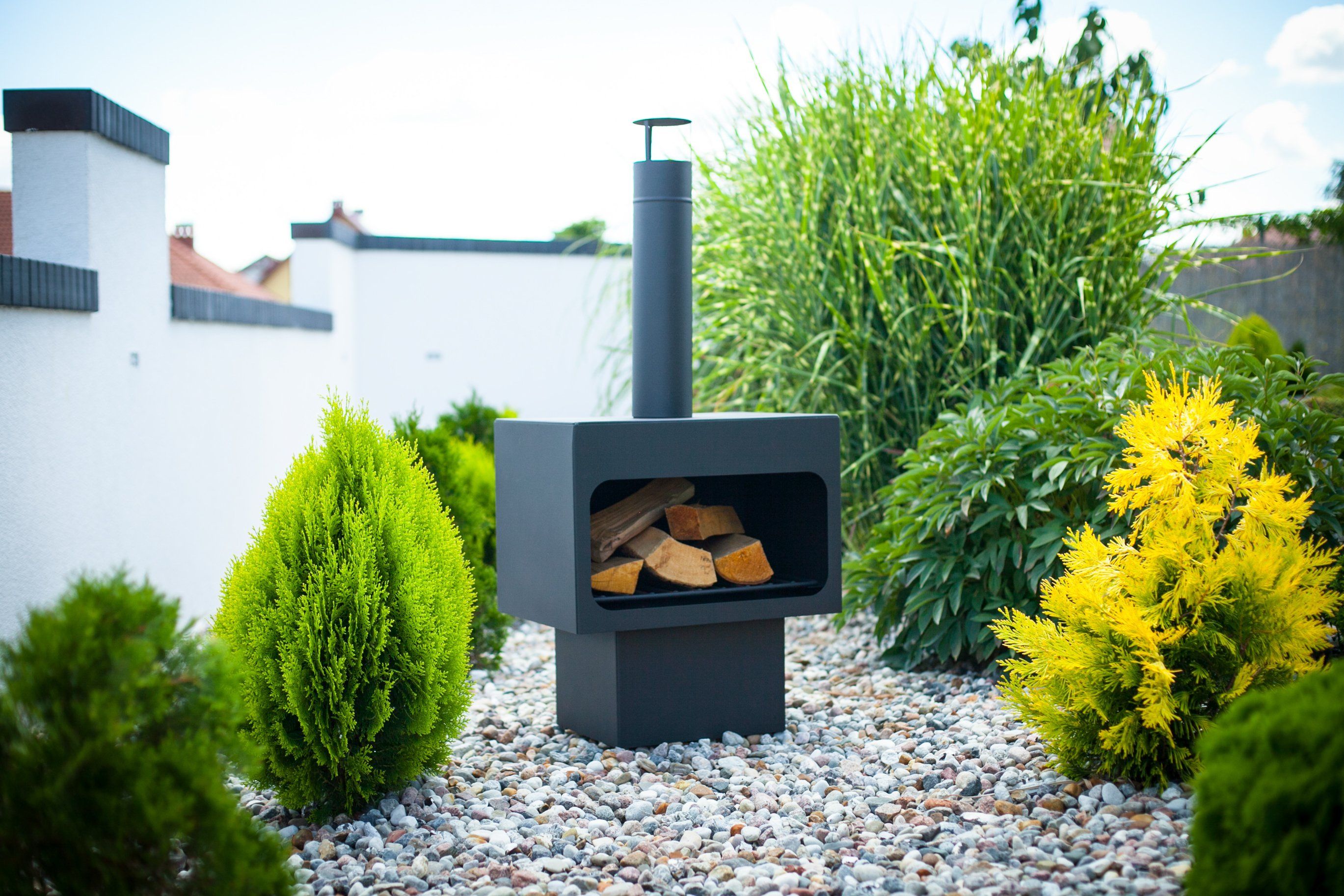 Redfire Jersey XL Chimenea de patio Negro