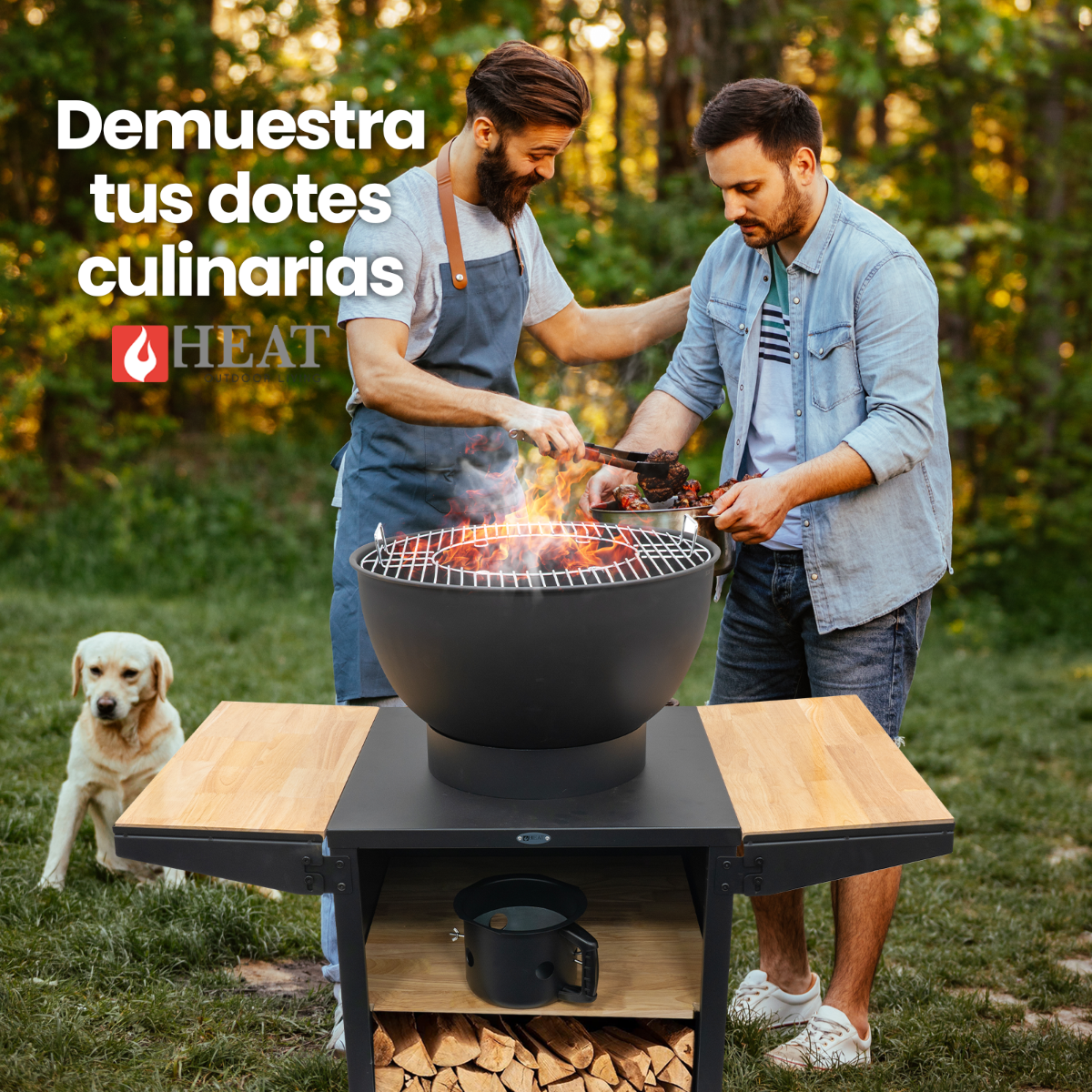 HEAT Kjok Cocina Exterior Ø56 cm Negro