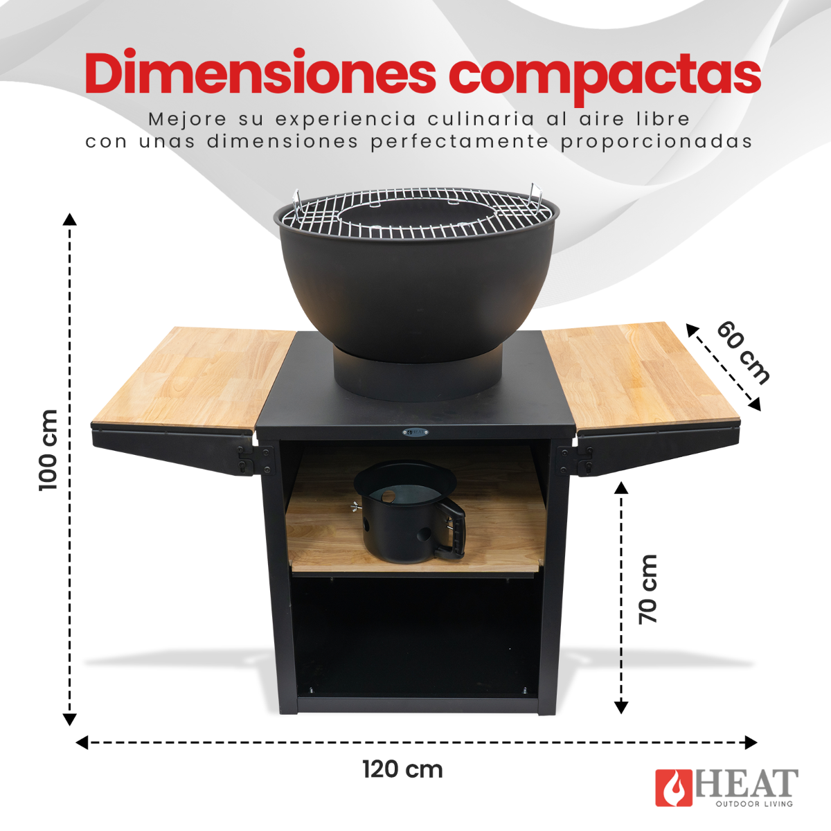 HEAT Kjok Cocina Exterior Ø56 cm Negro