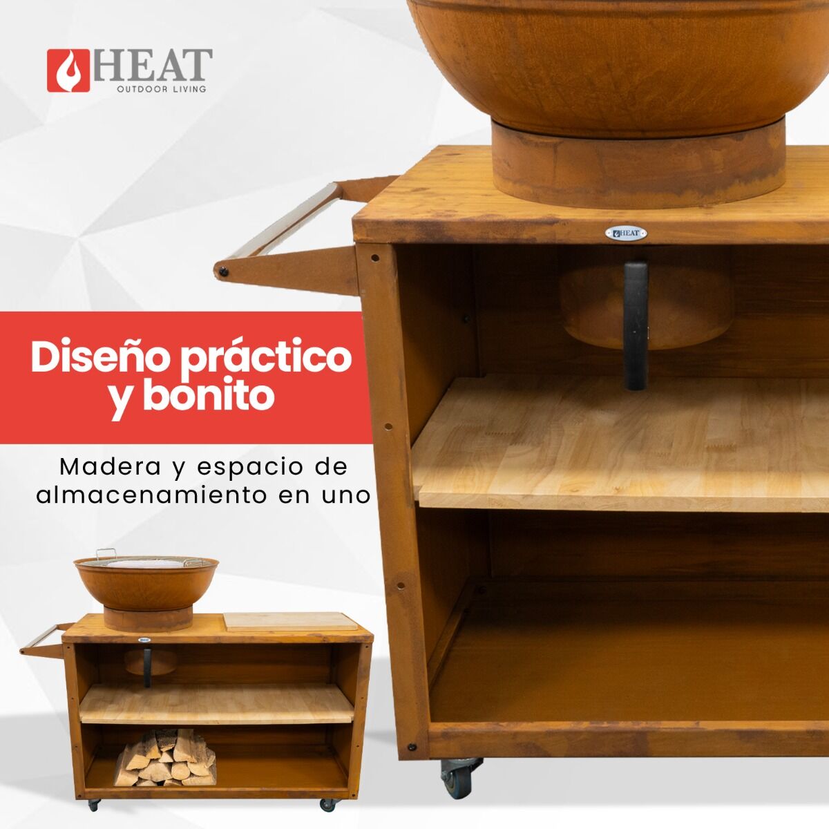 HEAT Trolle Cocina Exterior Óxido