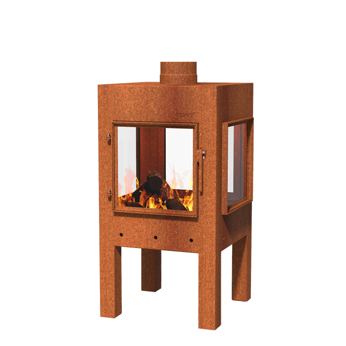 FORNO Chimenea exterior Digna Acero Corten