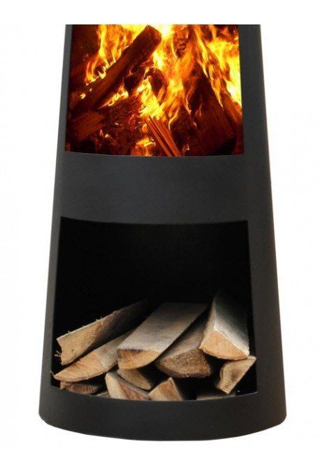 GardenMaxX Rengo XL negro chimenea exterior