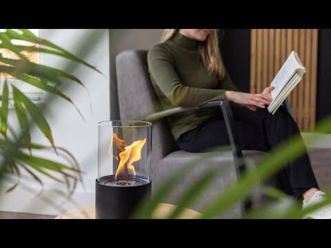 Esschert Bioethanol Chimenea de Mesa Negro Redonda