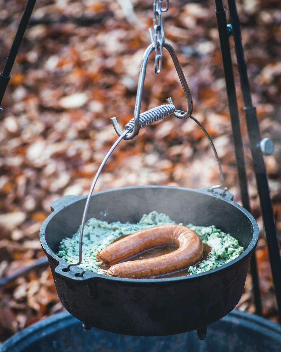 The Windmill Gancho de acero inoxidable para Dutch Oven 